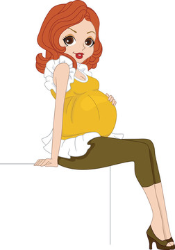懷孕的Pinup Girl