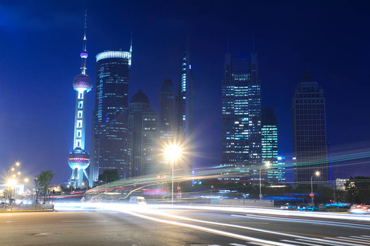 陸家嘴上海市夜之光
