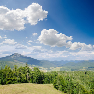 在夏天，喀爾巴阡山脈；bukovel地區(qū)；烏克蘭