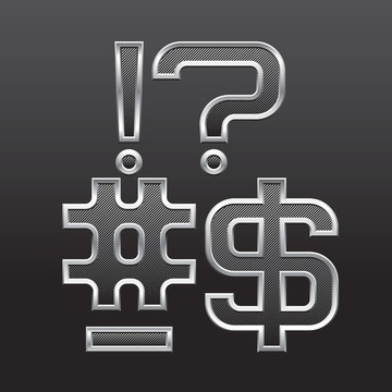 金屬字母和數(shù)字條紋