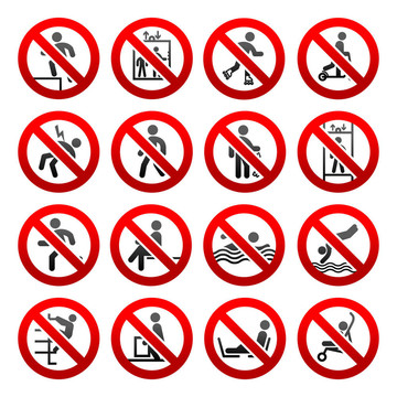 禁止標(biāo)志設(shè)置圖標(biāo)