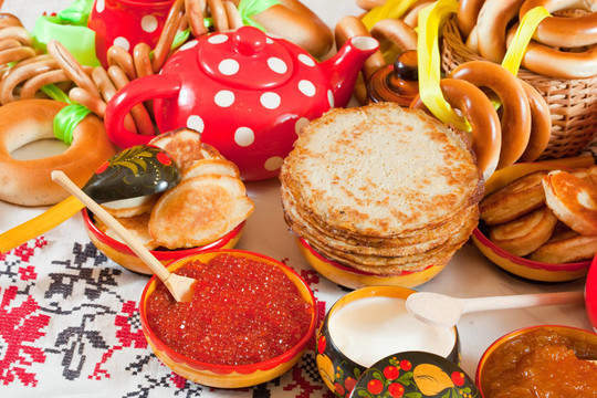 傳統(tǒng)的俄羅斯煎餅