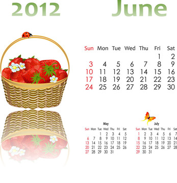 日歷2012與籃子