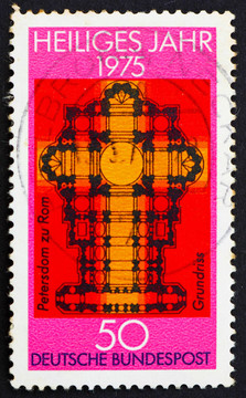 德國圣彼得斯教堂郵票1975計(jì)劃