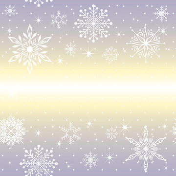 紫色背景下的圣誕雪花