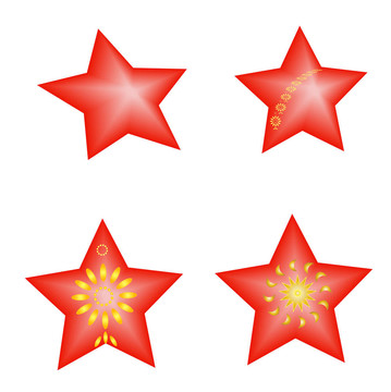 集紅星星飾品新年
