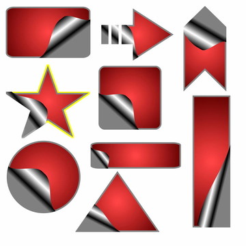 套紅色的銷(xiāo)售標(biāo)簽和標(biāo)簽