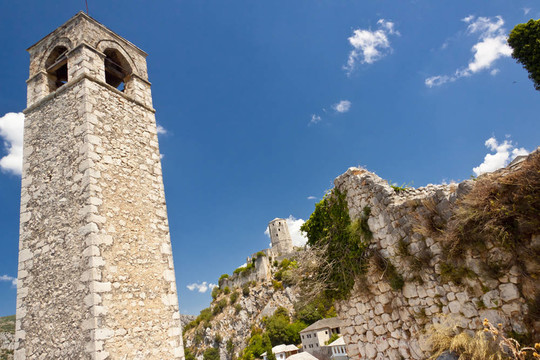 Pocitelj的鐘塔；Bosnia和Herzegovina。
