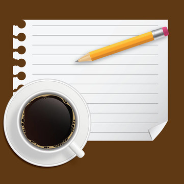 空白书籍咖啡和相框插图业务主题