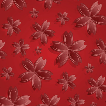 紅色的花朵圖案