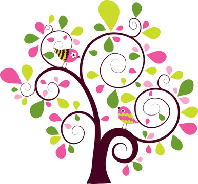 情人節(jié)背景樹