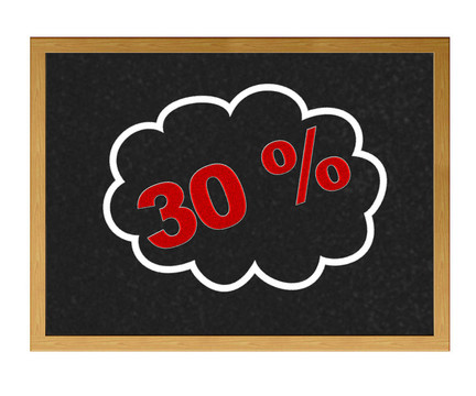 30%的折扣。