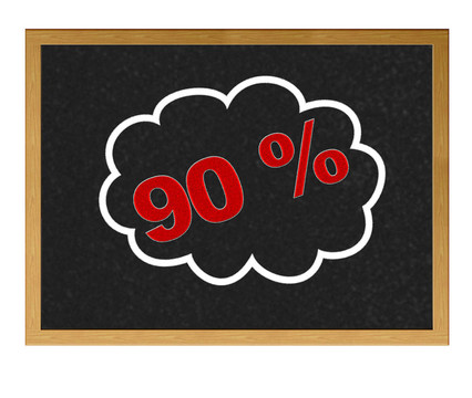 90%的折扣。