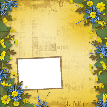 祝賀與紙和黃色花朵的節(jié)日