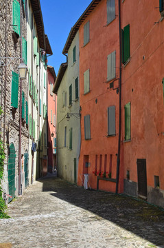 小巷。今年。Emilia Romagna。意大利.