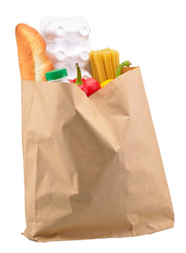 具有食品隔離的紙袋