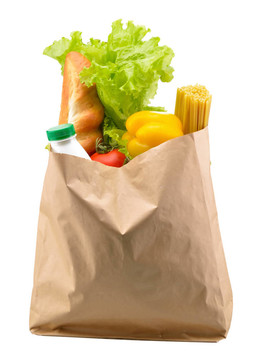 具有食品隔離的紙袋