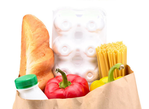 具有食品隔離的紙袋