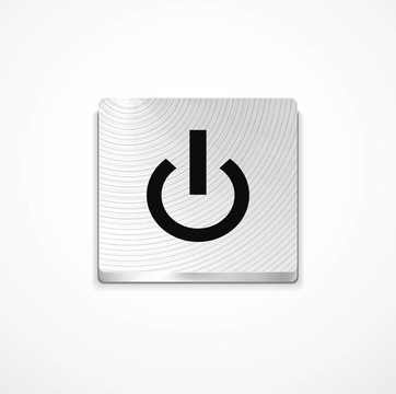 銀色電源按鈕