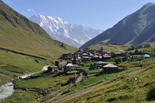 村usghuli Svaneti；格魯吉亞