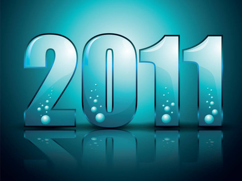具有程式化人物的新年背景