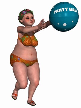 比基尼的女性幻想圖