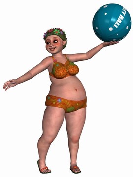 比基尼的女性幻想圖