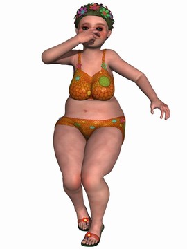 比基尼的女性幻想圖