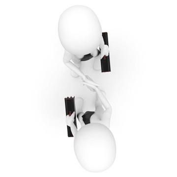3D男子握手