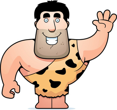 Caveman揮手