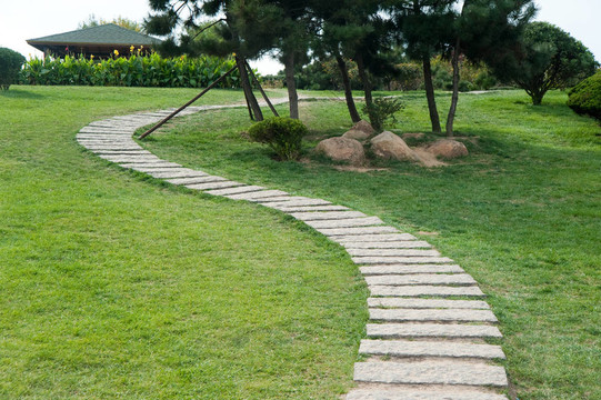 公園里的石頭路