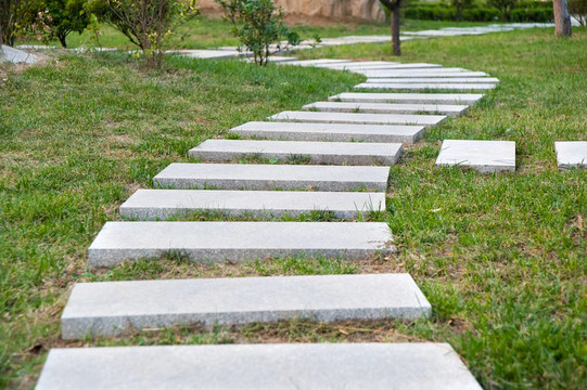 公園里的石頭路