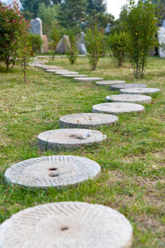 公園里的石頭路