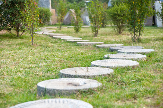 公園里的石頭路