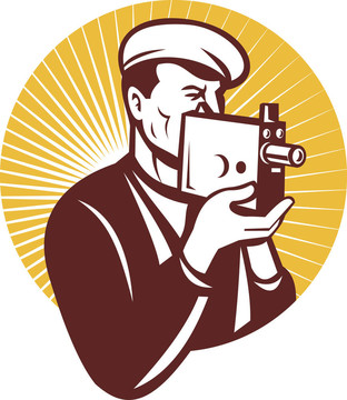 攝影師的老式相機(jī)視圖