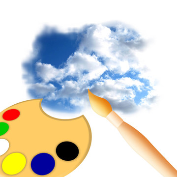 畫天空