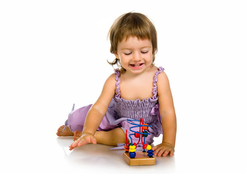 具有發(fā)育玩具的小嬰兒
