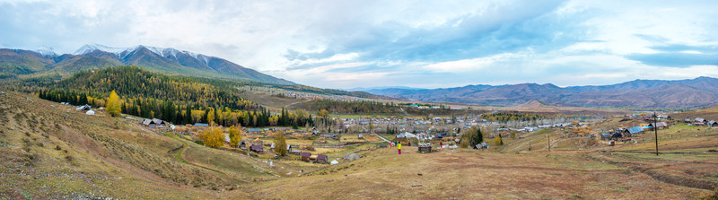 白哈巴村高清超寬大畫幅全景