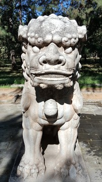 明十三陵總神道獅子像石刻