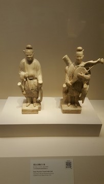 描金石雕武士俑