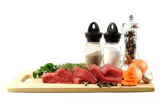 生肉和香料