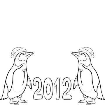 2012帝企鵝；輪廓