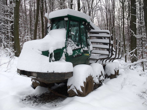 大雪木材車