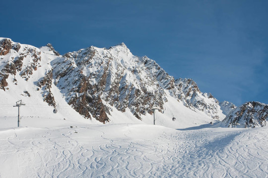 滑雪場hohrgurgl。奧地利