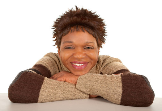 微笑的African American Lady