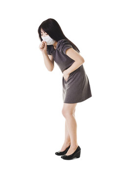 生病的中國(guó)女人。