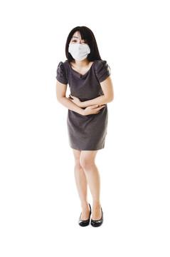 生病的中國(guó)女人。