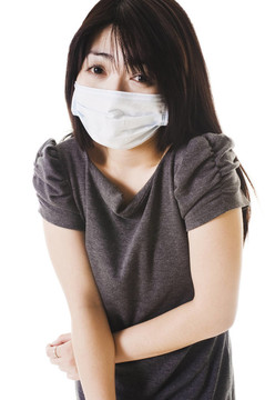 生病的中國(guó)女人。