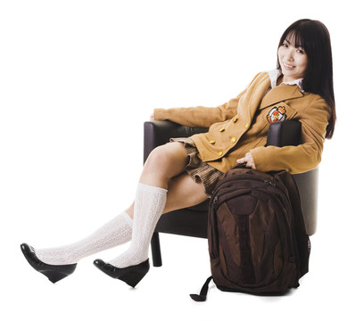 中國女孩肖像。