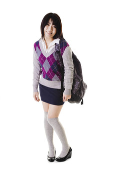 中國女孩肖像。